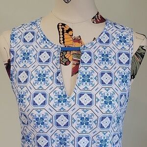 Aqua 💦 et SOL 🌞 blue sleeveless swim dress. Bathing suit cover-up. Small.